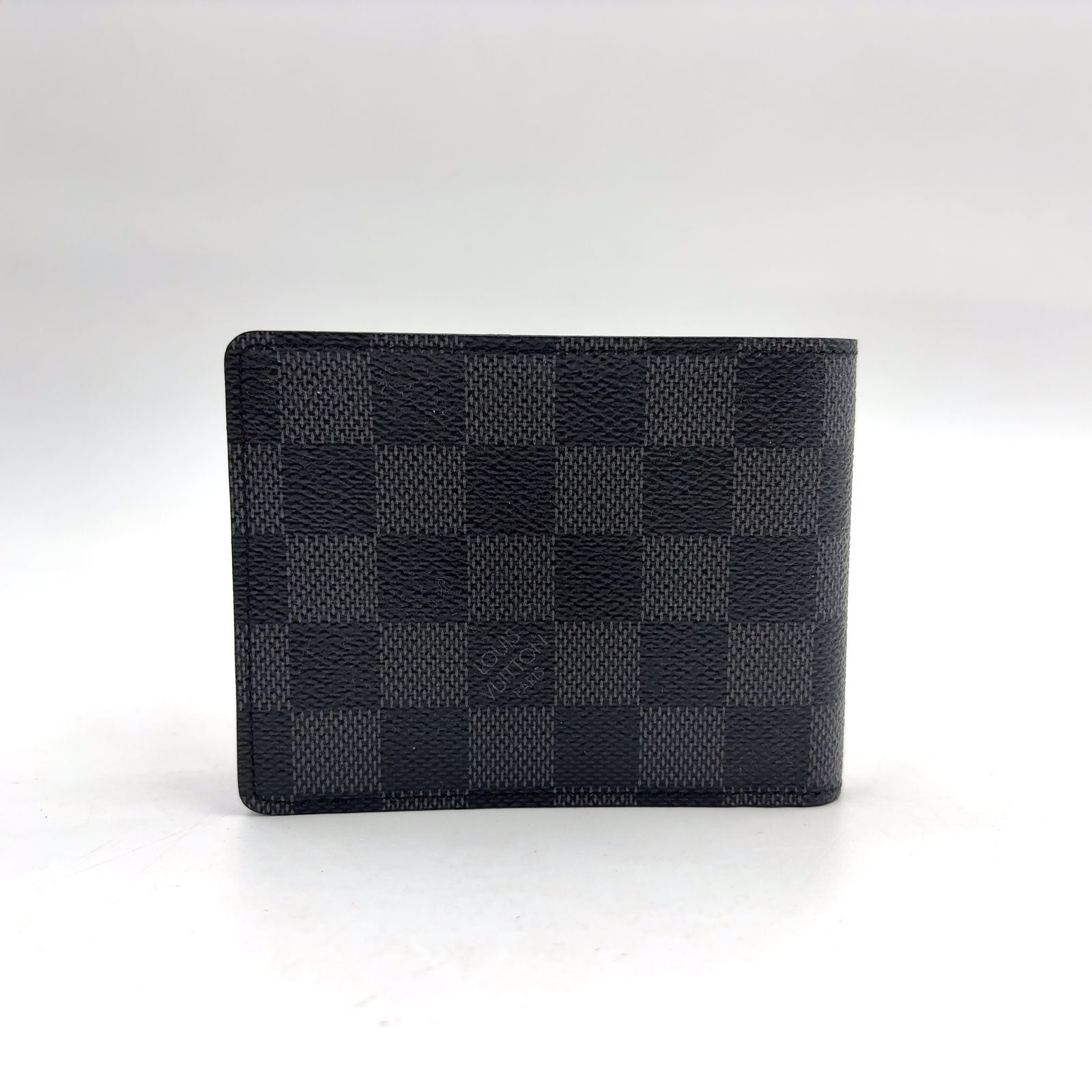 Louis Vuitton Portefeuille Multiple Damier Graphite Initialstamp Can Be Leather