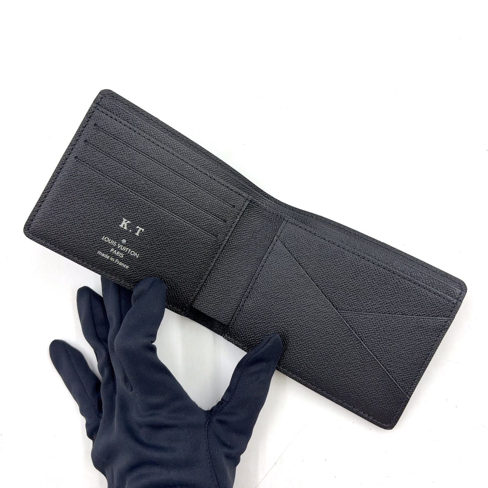 Louis Vuitton Portefeuille Multiple Damier Graphite Initialstamp Can Be Leather — view 3