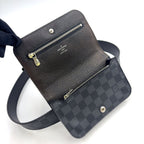 Louis Vuitton Ceinture Pochette Homme Damier Graphite Leather Black Belt — view 8