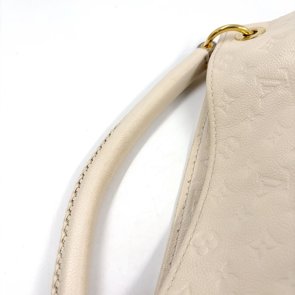 Louis Vuitton Artsy MM Monogram Empreinte Leather White Shoulder Bag Gold — view 7