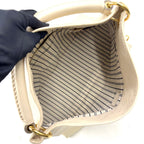 Louis Vuitton Artsy MM Monogram Empreinte Leather White Shoulder Bag Gold — view 3
