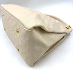 Louis Vuitton Artsy MM Monogram Empreinte Leather White Shoulder Bag Gold — view 8