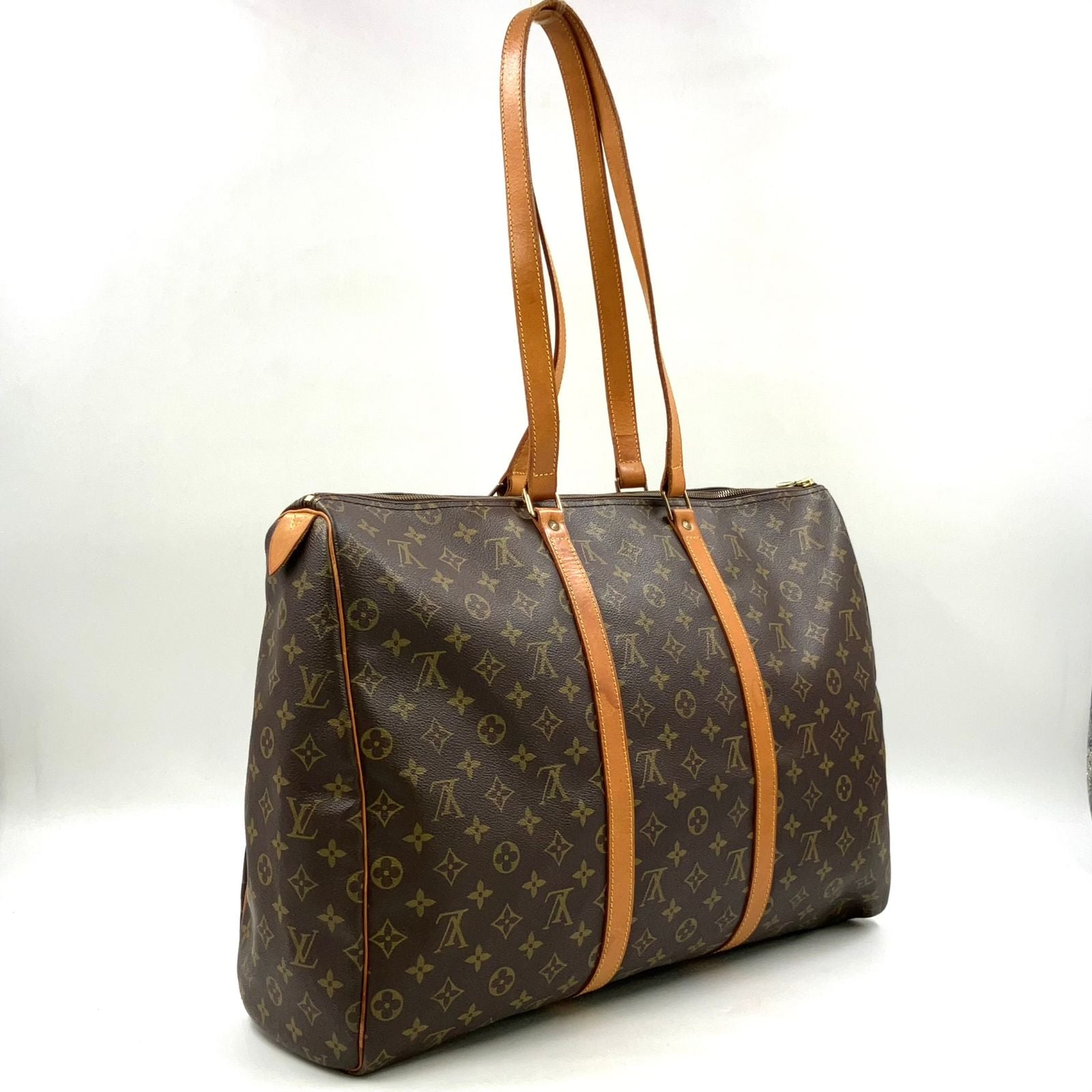 Louis Vuitton 50 Monogram Leather Brown Lightbrown Shoulder Bag Gold — view 2