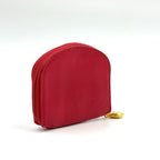 Dior Coin Purse Leather Bordeaux Wallet Gold — view 2