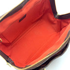 Louis Vuitton Belem MM Damier Ebene Leather Brown Shoulder Bag Gold — view 3