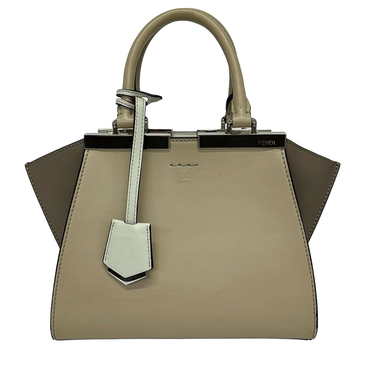 Fendi Handbag Petit Beige Leather