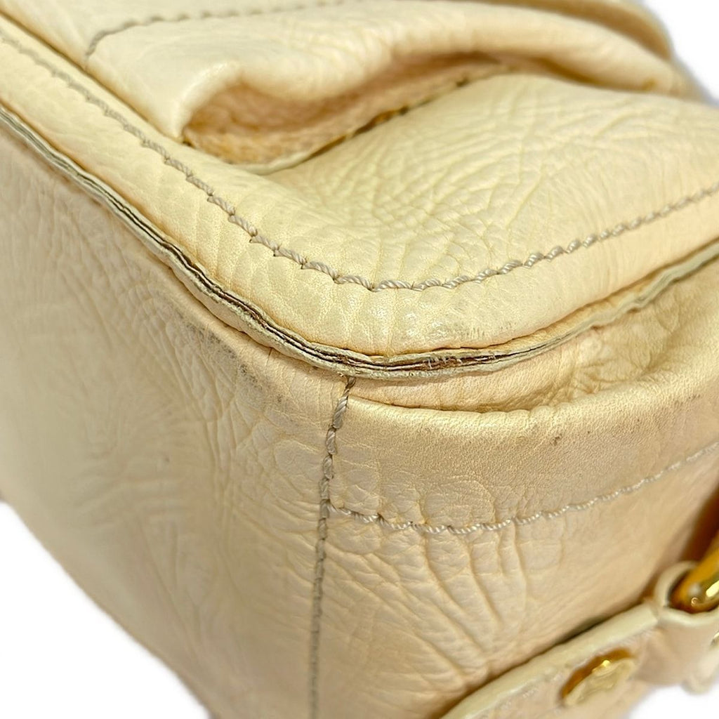 Celine Handbag Boogie Bag Beige Leather — view 6