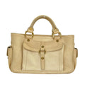 Celine Handbag Boogie Bag Beige Leather