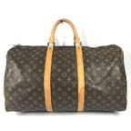 Louis Vuitton Boston Bag Keepall 50 Monogram Canvas Brown