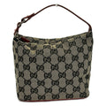 Gucci GG Pattern Khaki Dark Navy Red Mini Bag Leather