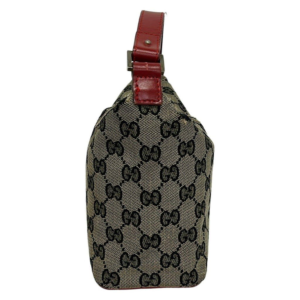 Gucci GG Pattern Khaki Dark Navy Red Mini Bag Leather — view 4