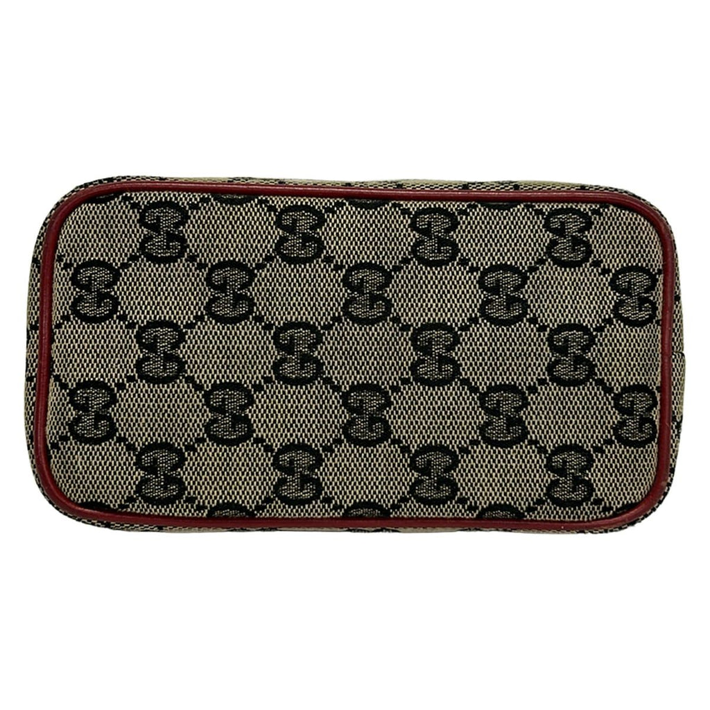 Gucci GG Pattern Khaki Dark Navy Red Mini Bag Leather — view 5