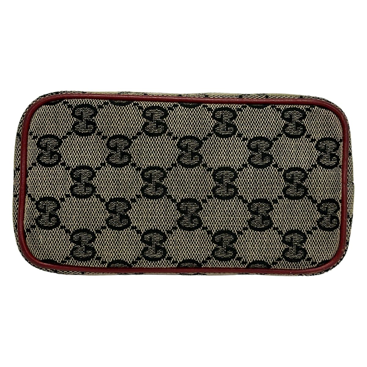 Gucci GG Pattern Khaki Dark Navy Red Mini Bag Leather — view 5