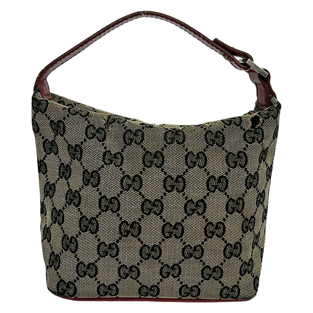Gucci GG Pattern Khaki Dark Navy Red Mini Bag Leather — view 3