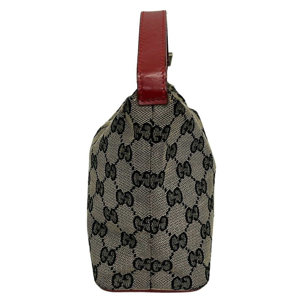 Gucci GG Pattern Khaki Dark Navy Red Mini Bag Leather — view 2