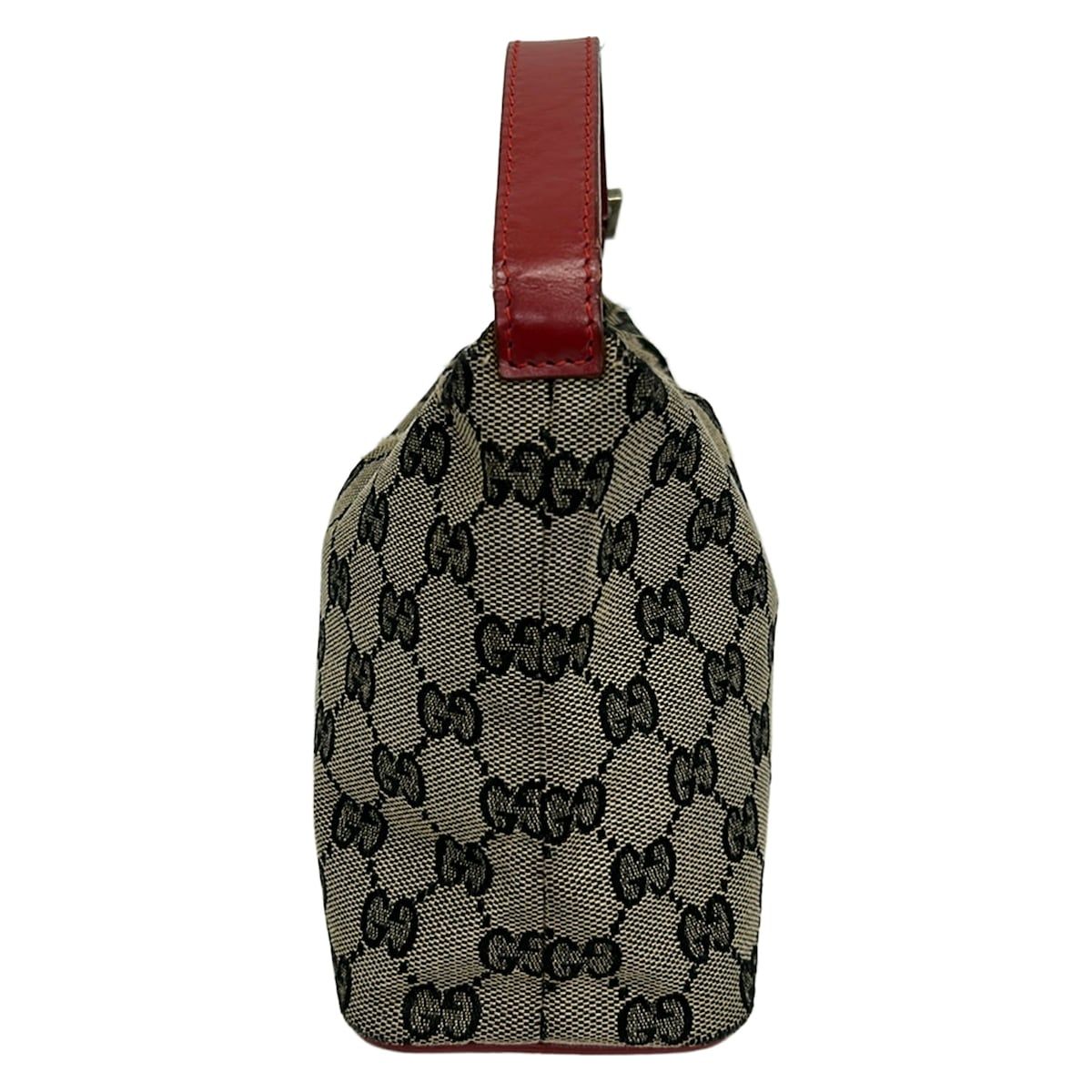 Gucci GG Pattern Khaki Dark Navy Red Mini Bag Leather — view 2
