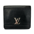 Louis Vuitton Hook Wallet Lockme Portefeuille II Compact Noir Leather Cowhide