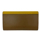 Celine Wallet Pocket Trifold Dead Multi Function Yellow White Brown Leather — view 2