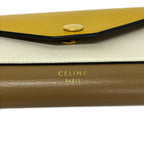 Celine Wallet Pocket Trifold Dead Multi Function Yellow White Brown Leather — view 6