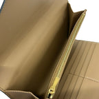 Celine Wallet Pocket Trifold Dead Multi Function Yellow White Brown Leather — view 4