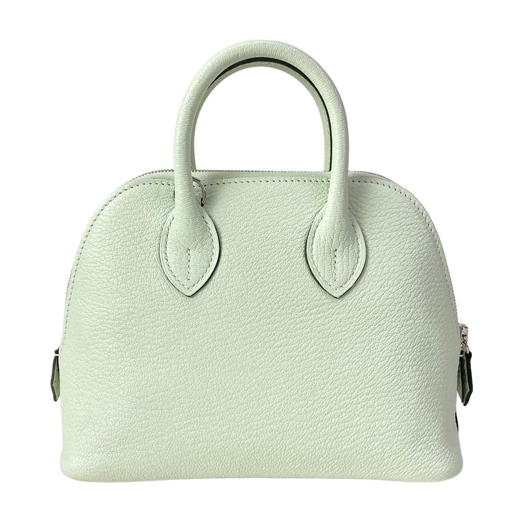 Hermes Handbag Mini Bolide Vert Fizz Silver — view 3