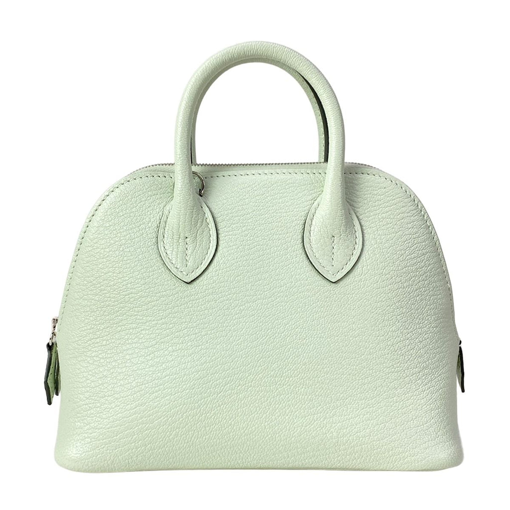 Hermes Handbag Mini Bolide Vert Fizz Silver