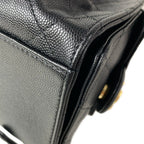 Chanel Backpack 25 Quilted Black Gold Chain — view 7