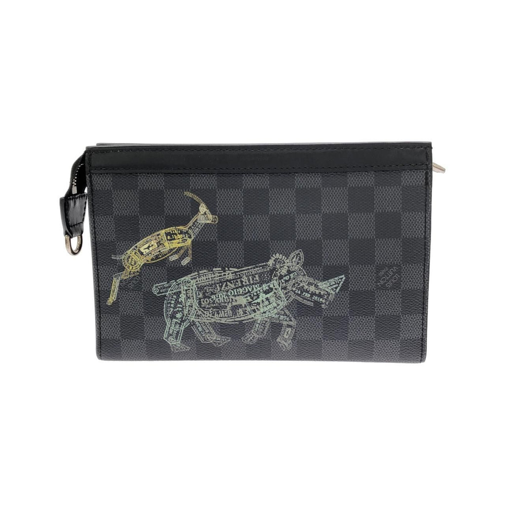 Louis Vuitton Damier Graphit Gaston Wearable Wallet Shoulder — view 2