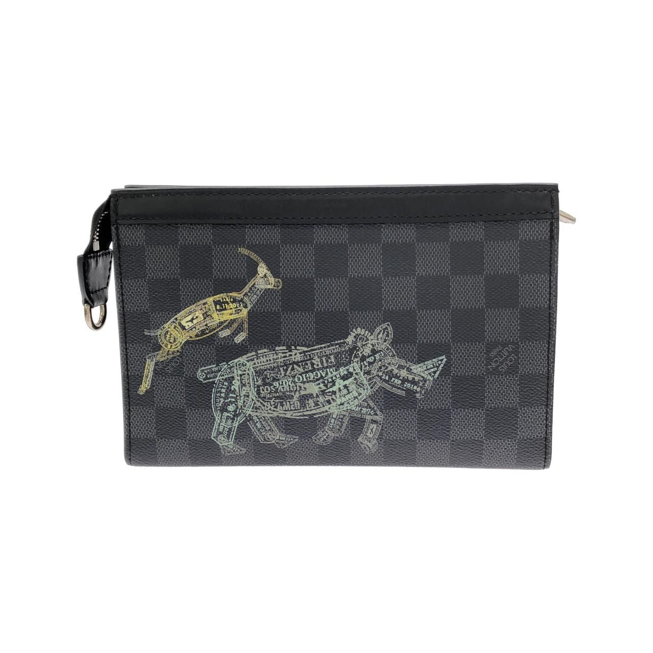 Louis Vuitton Damier Graphit Gaston Wearable Wallet Shoulder — view 2