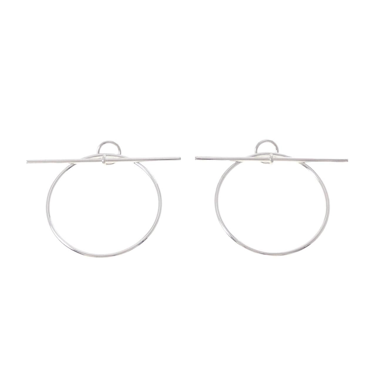 Hermes Echappee Earrings Silver