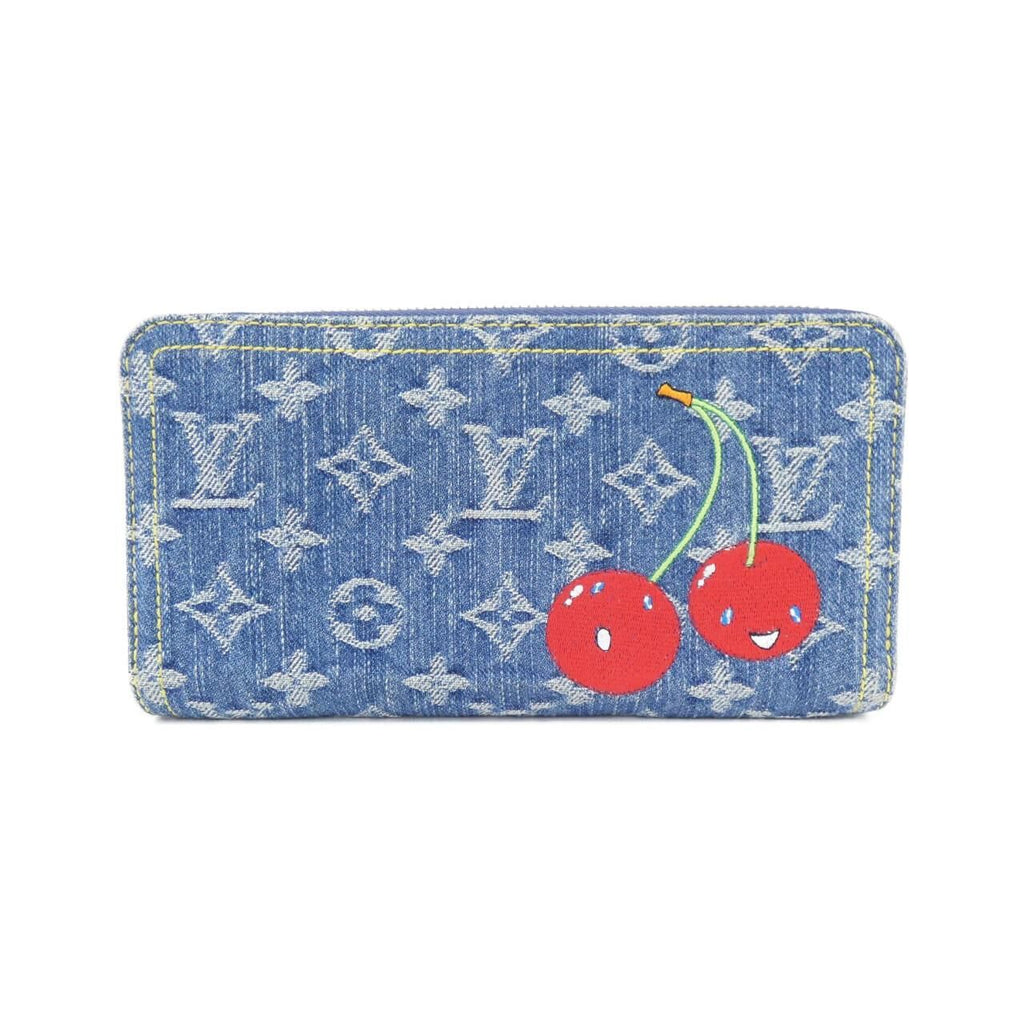 Louis Vuitton Monogram Cherry Denim Zippy Wallet