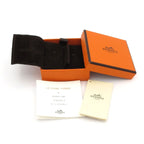 Hermes Earrings Amulet Equestre Gold Dark Brown Horseshoe Motif — view 7