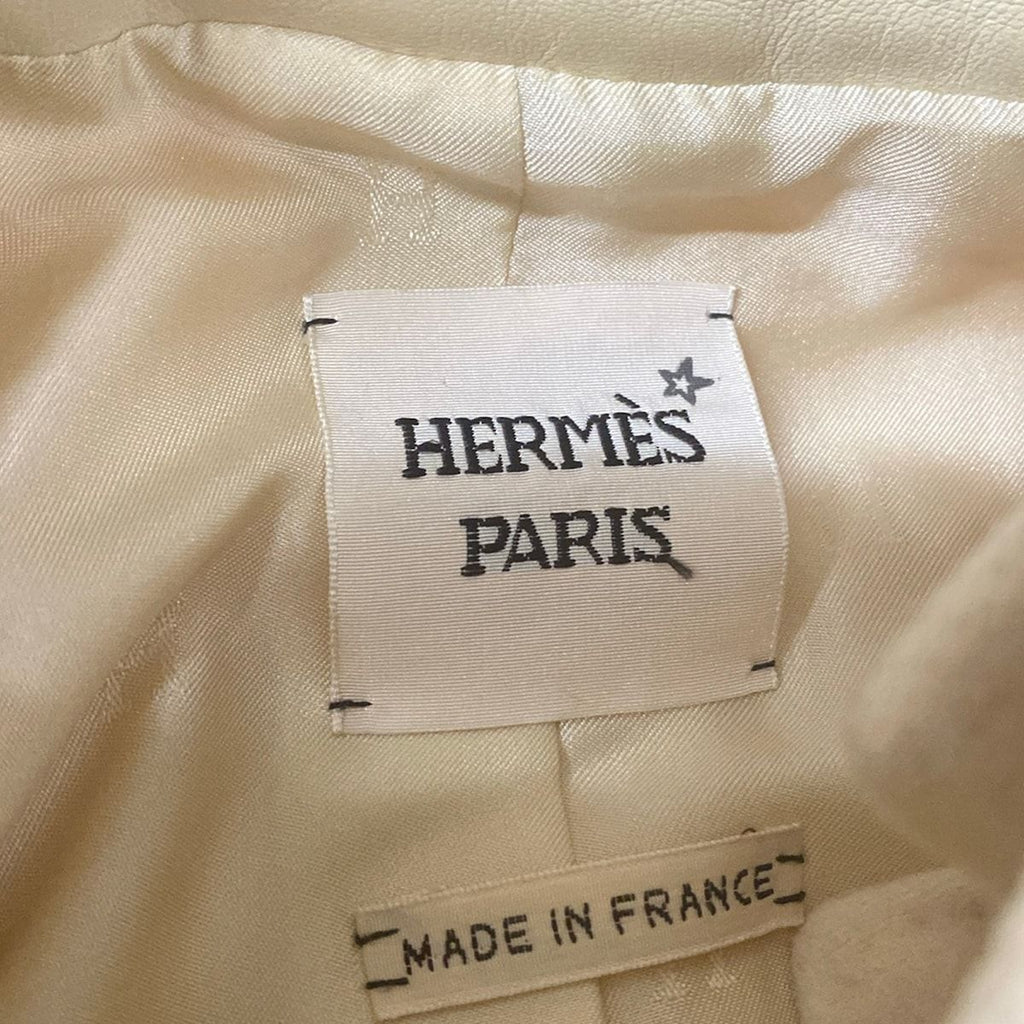 Hermes Jacket Ivory Angora — view 3