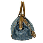 Gucci Handbag GG Pattern Sookie Light Blue Brown Leather — view 2