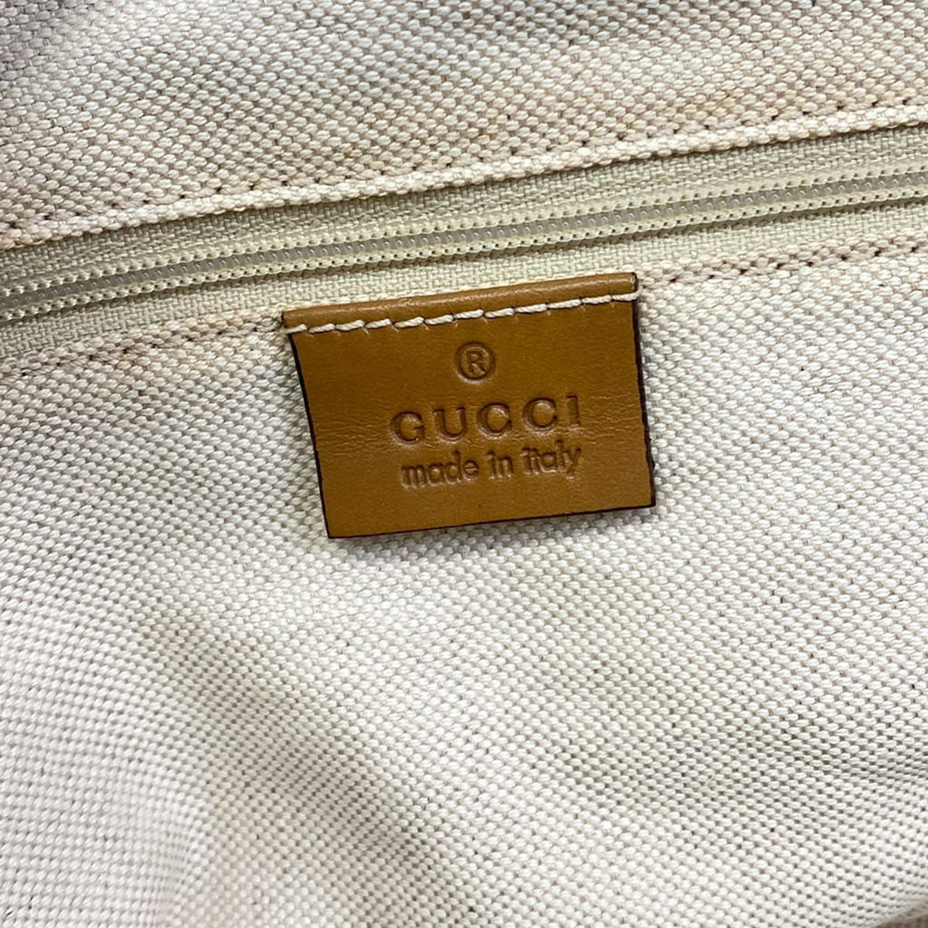 Gucci Handbag GG Pattern Sookie Light Blue Brown Leather — view 9