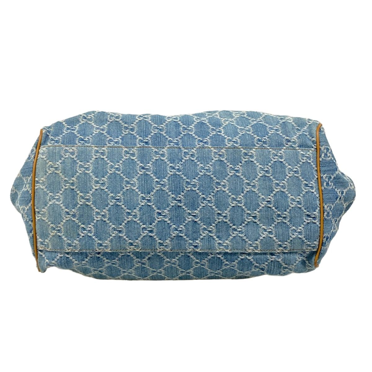 Gucci Handbag GG Pattern Sookie Light Blue Brown Leather — view 5