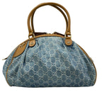 Gucci Handbag GG Pattern Sookie Light Blue Brown Leather — view 3