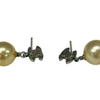 Chanel Earrings Ivory Silver — view 3