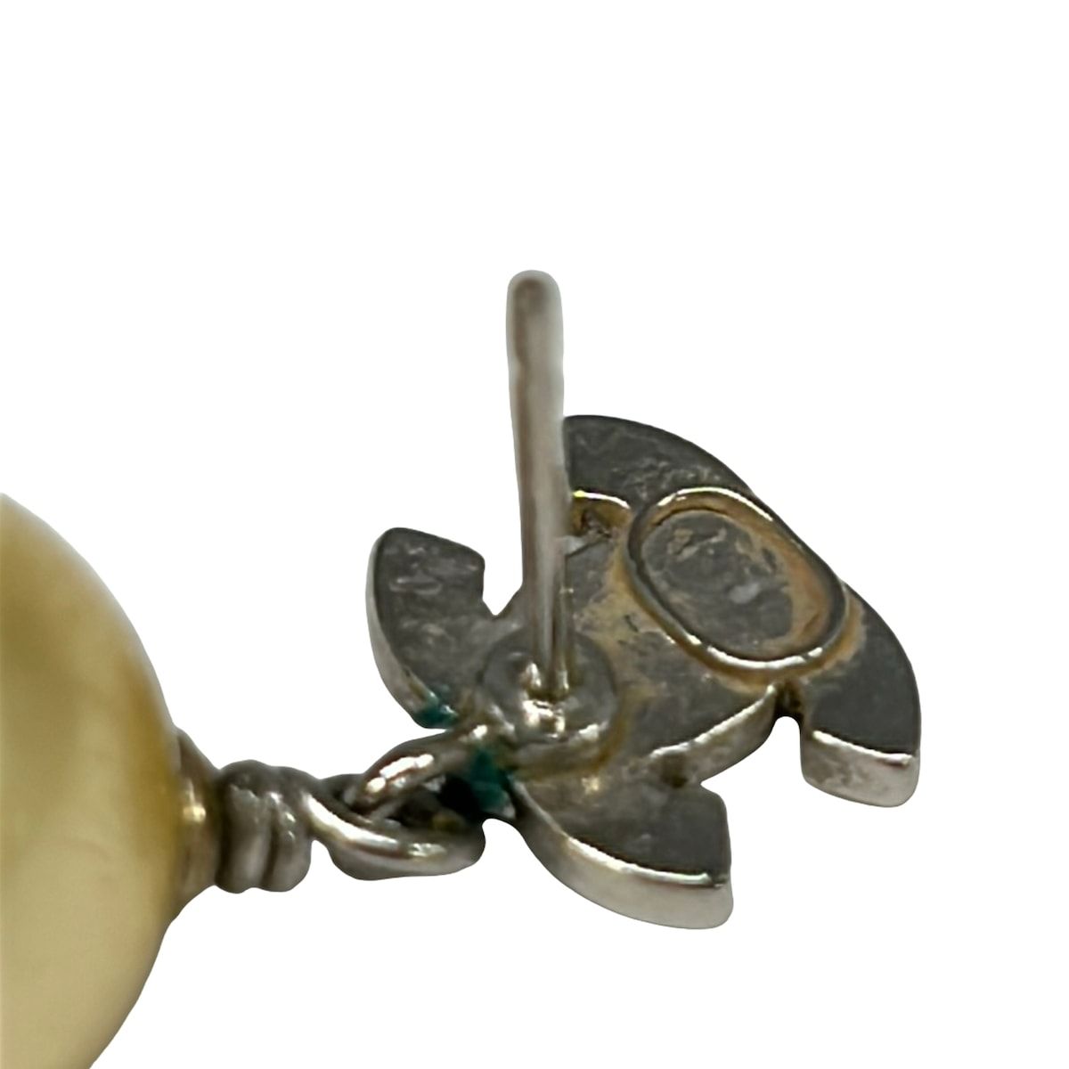 Chanel Earrings Ivory Silver — view 5