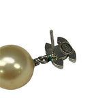 Chanel Earrings Ivory Silver — view 4