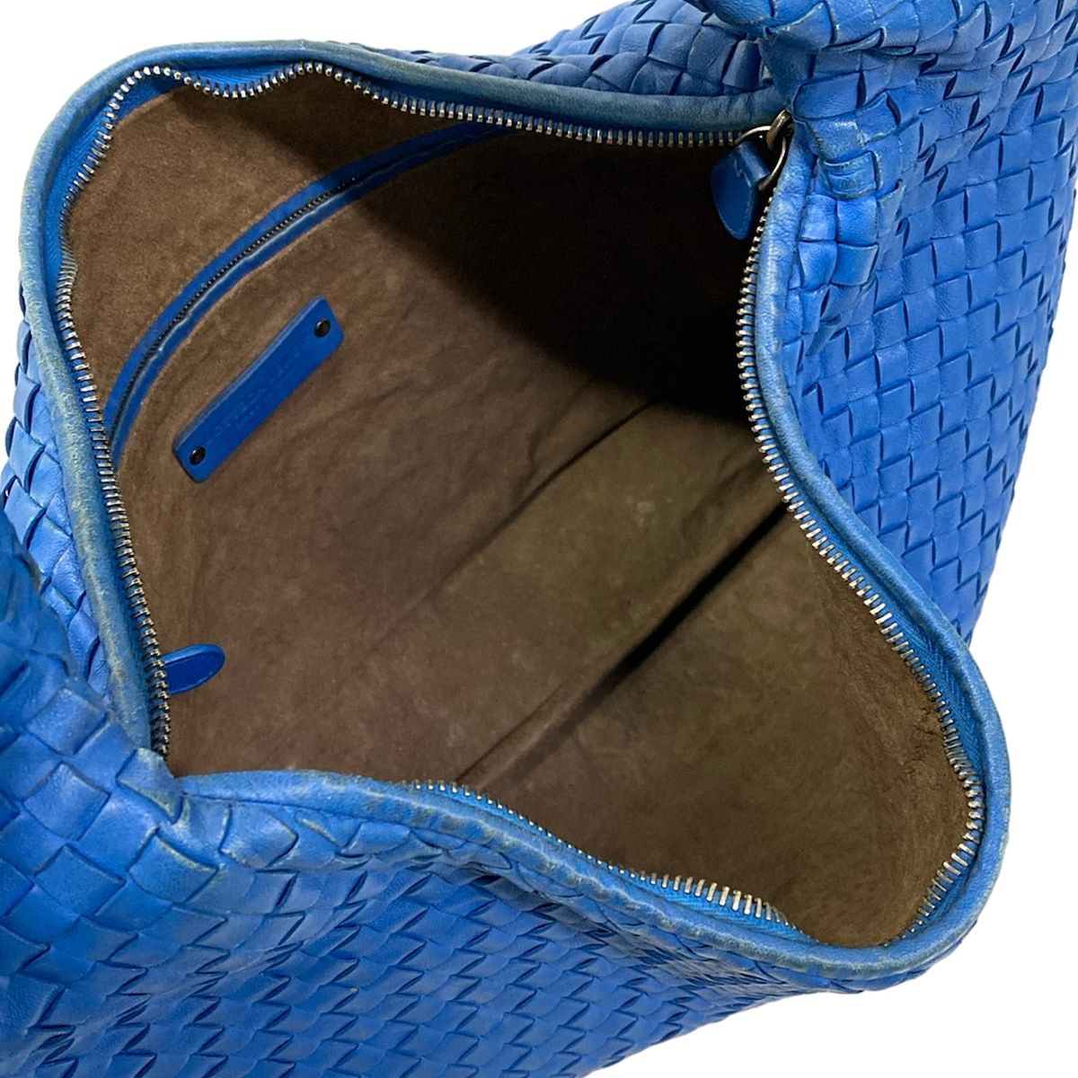 Bottega Veneta Handbag Intrecciato Blue Leather — view 7