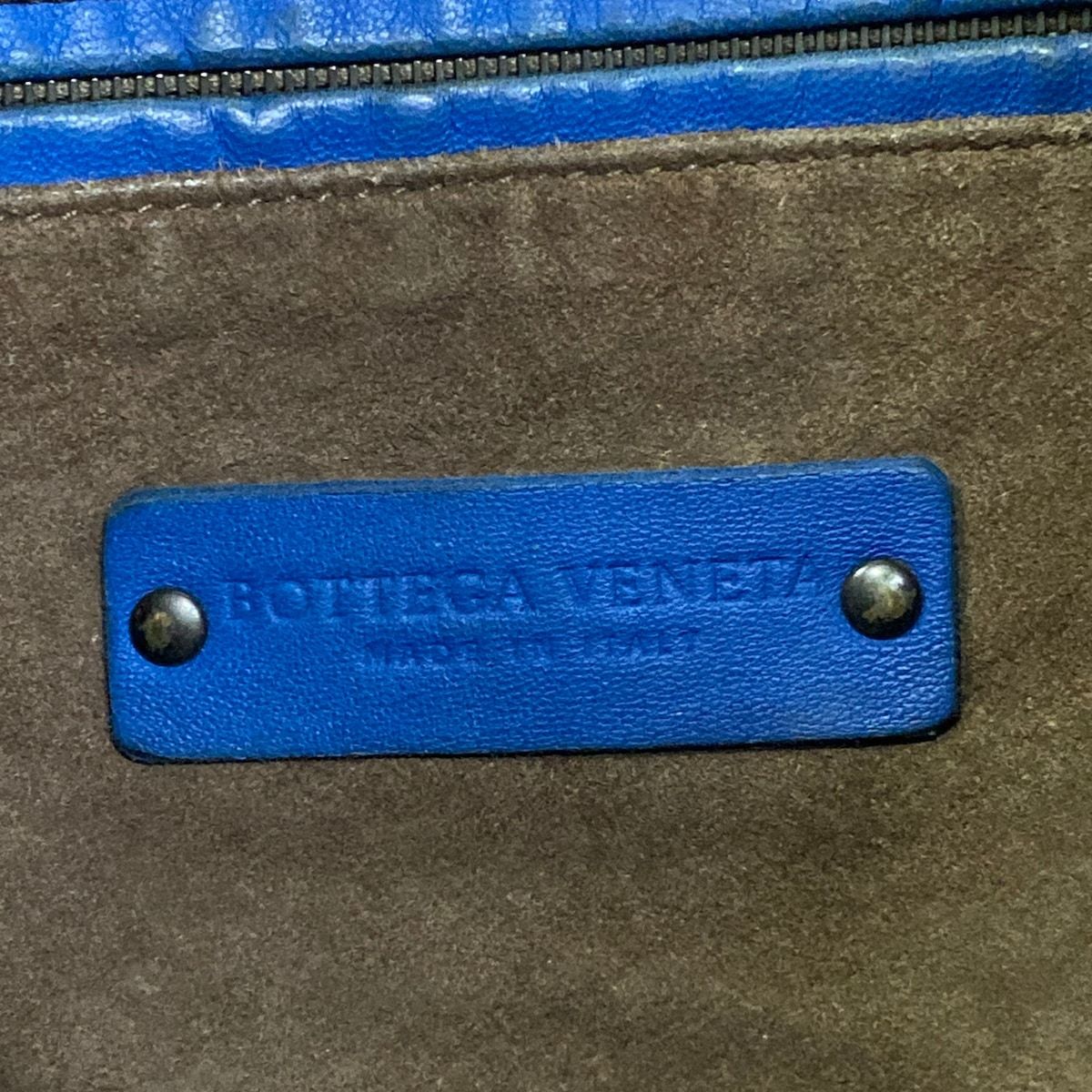 Bottega Veneta Handbag Intrecciato Blue Leather — view 8