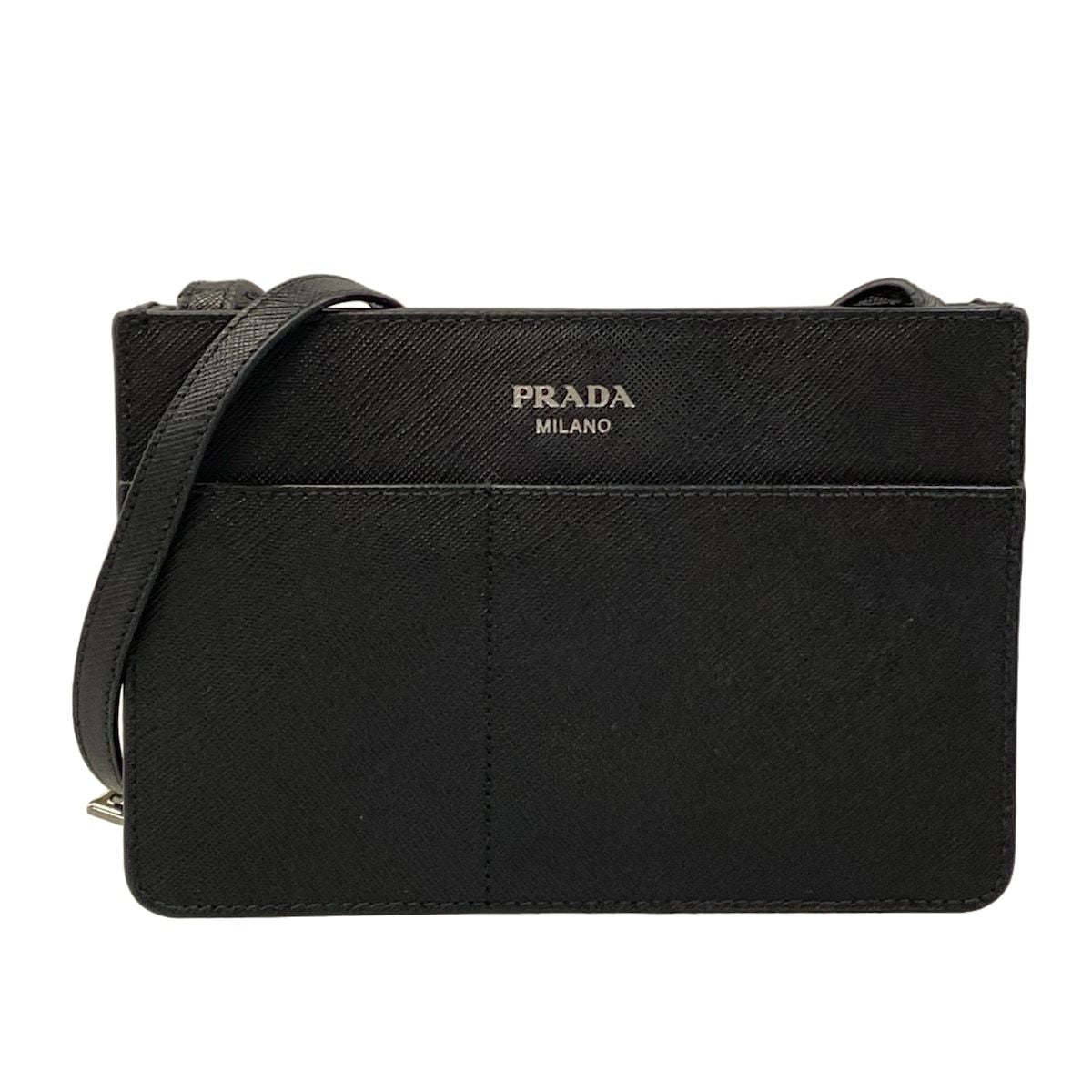 Prada Shoulder Bag Black Leather