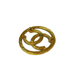 Chanel Brooch Gold CC Logo — view 2