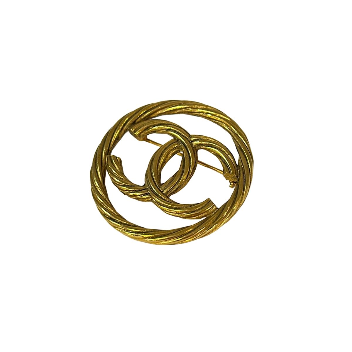 Chanel Brooch Gold CC Logo