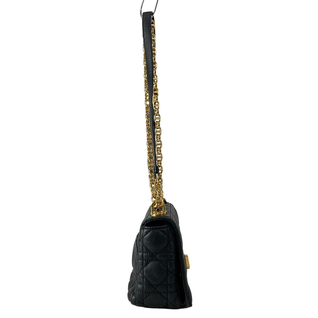 Dior Shoulder Bag Carlos Mall Black Chain Leather — view 2
