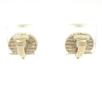 Chanel Earrings Gold White CC Logo — view 3