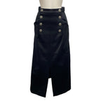 Chanel Long Skirt Black Cotton