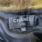 Chanel Pants Gold Full Length Lambskin Silk 34 — view 3