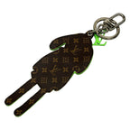 Louis Vuitton Key Holder LV Friend Porte Cles LV Rabbit Light Blue Leather — view 2